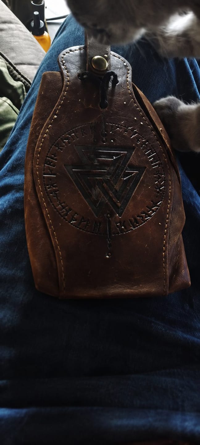 Customer photo review of Norse Dice Belt Pouch