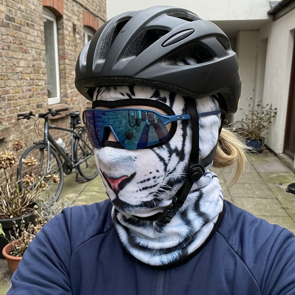 Customer photo review of Animal Masks for Winter Rides