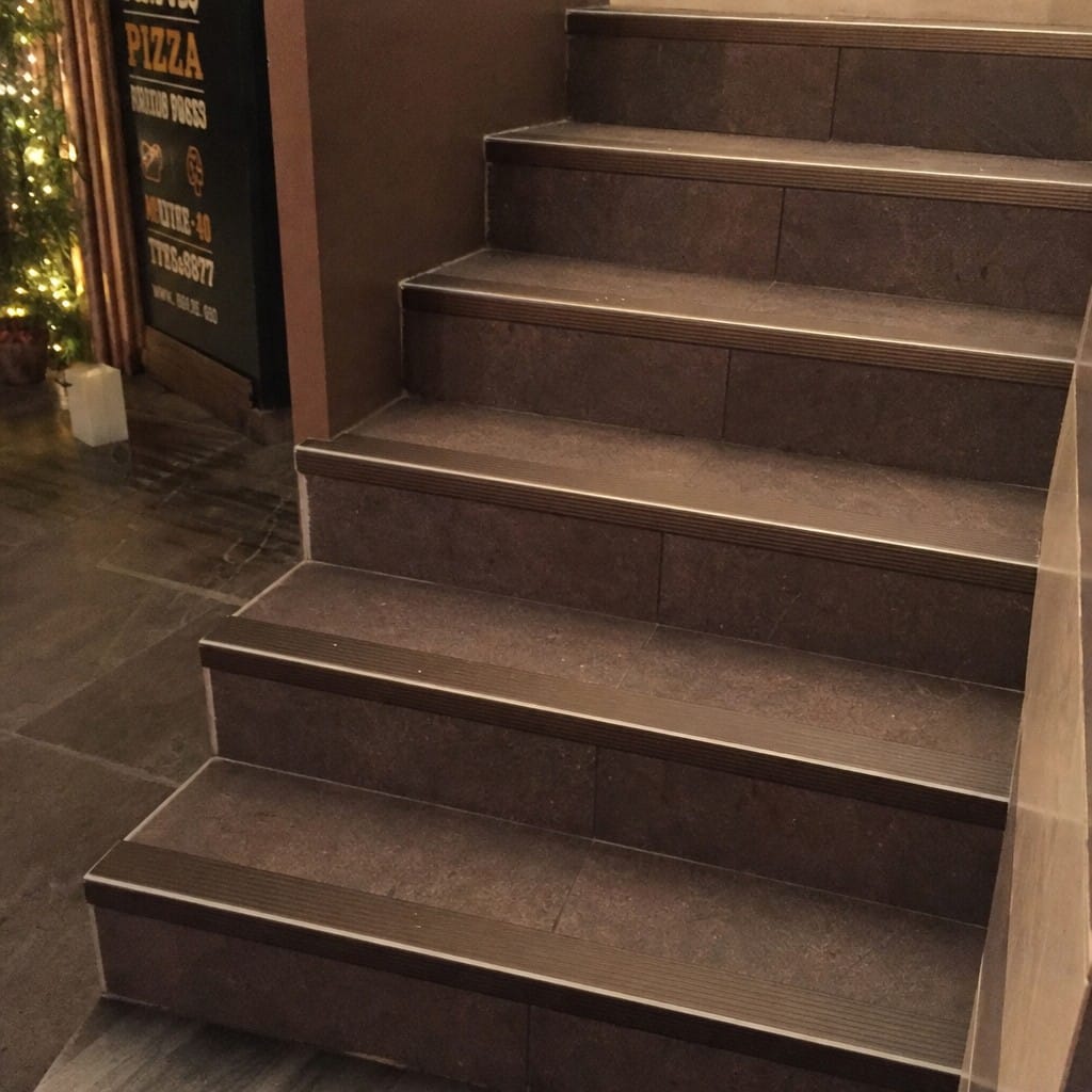 Customer photo review of Ribbed Stair Nosing 900x20mm Aluminium Anti Slip