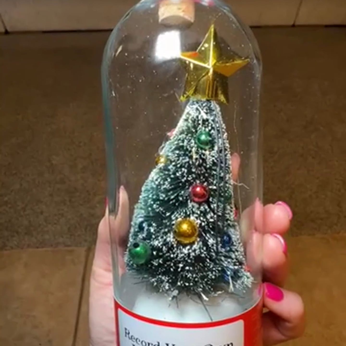 Customer photo review of Botella de Recuerdos Navideños