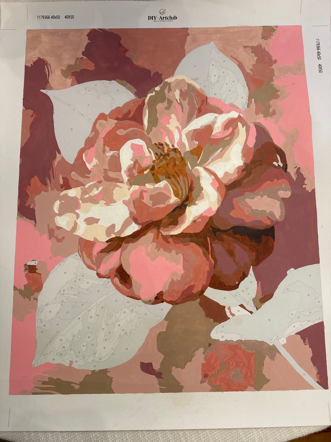 Customer photo review of Soft Camellia | Paint by Number