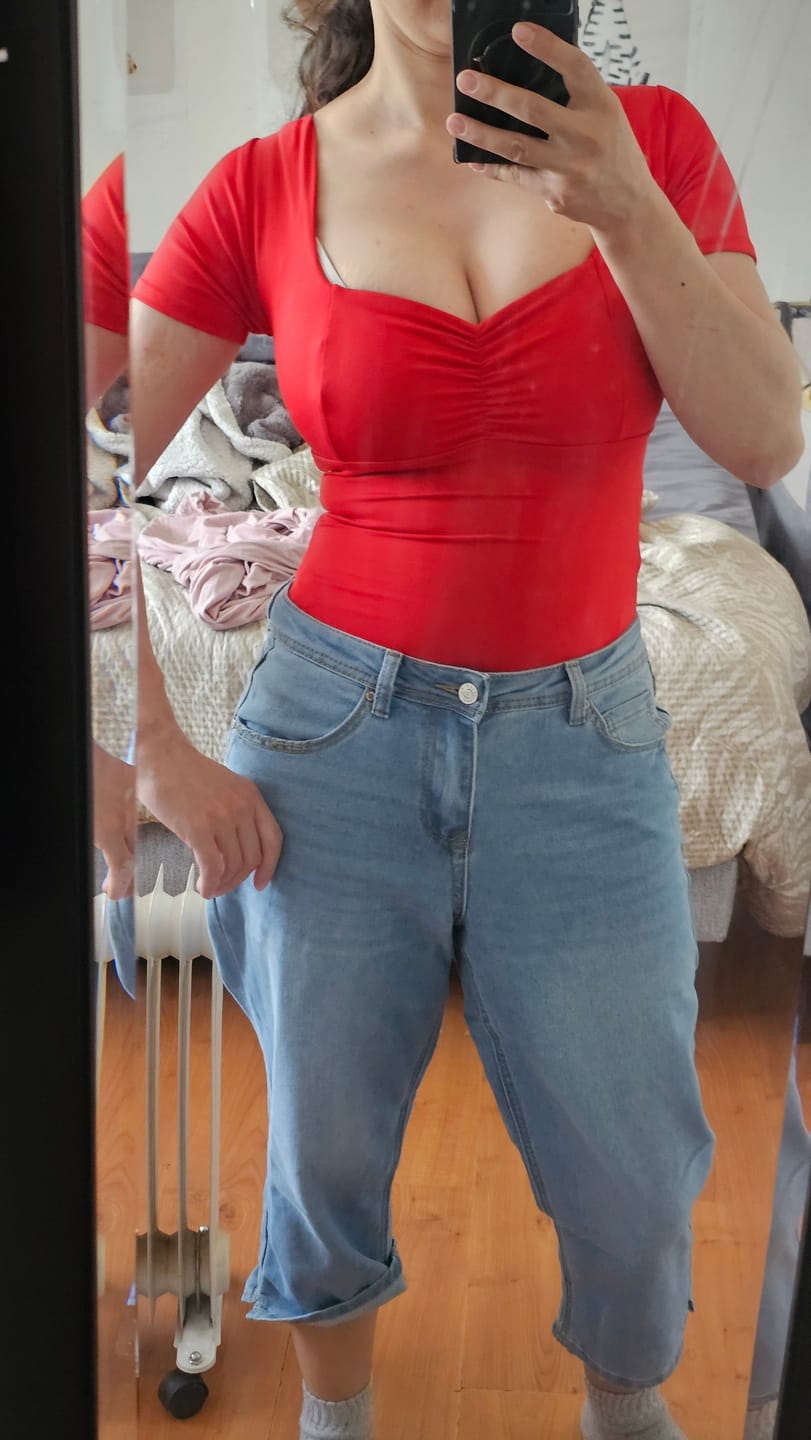 Customer photo review of BODY MODELADOR ESCOTE CORAZÓN MANGA CORTA
