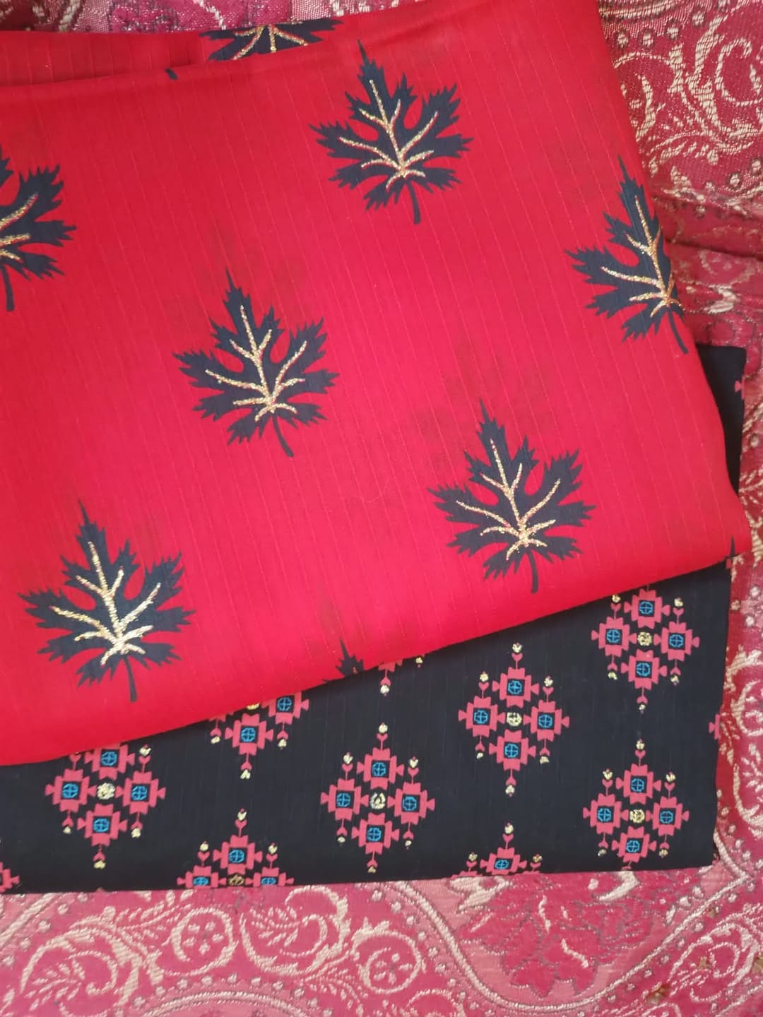 Customer photo review of Black Heritage — Printed Khaddar 2-Piece Unstitched Suit