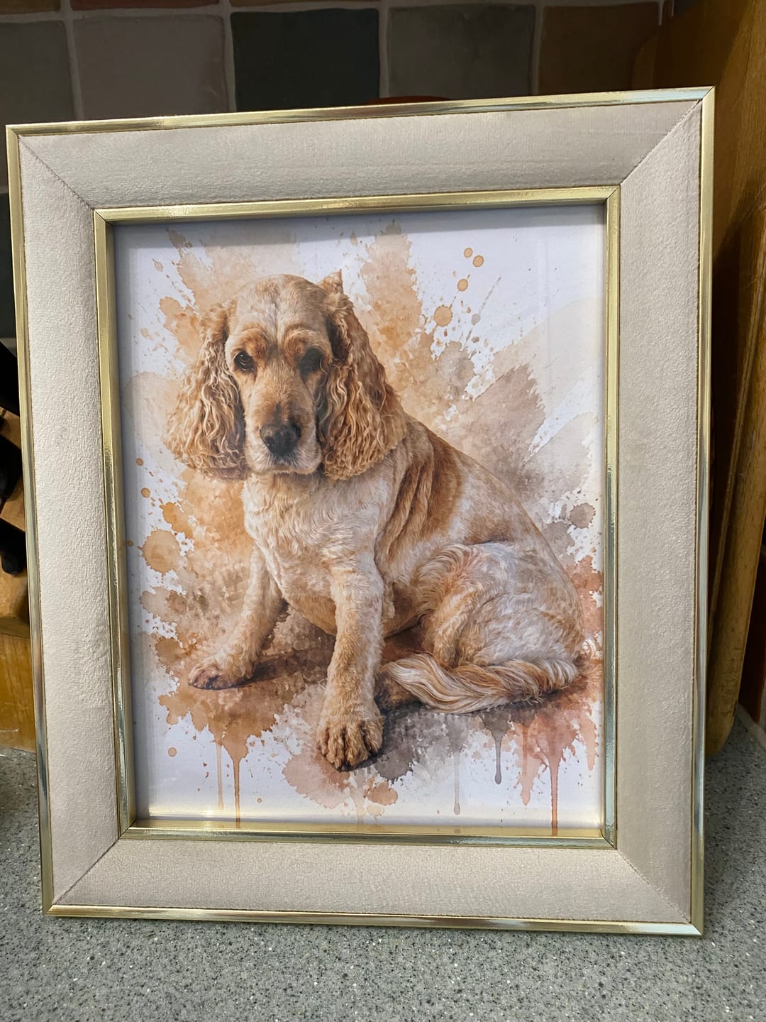 Customer photo review of Watercolour Realistic Portrait - Personalised Poster
