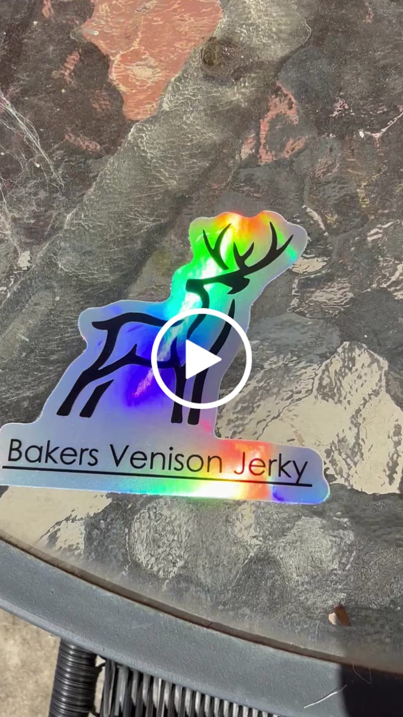 Customer video review of Custom Die Cut Stickers - Holographic