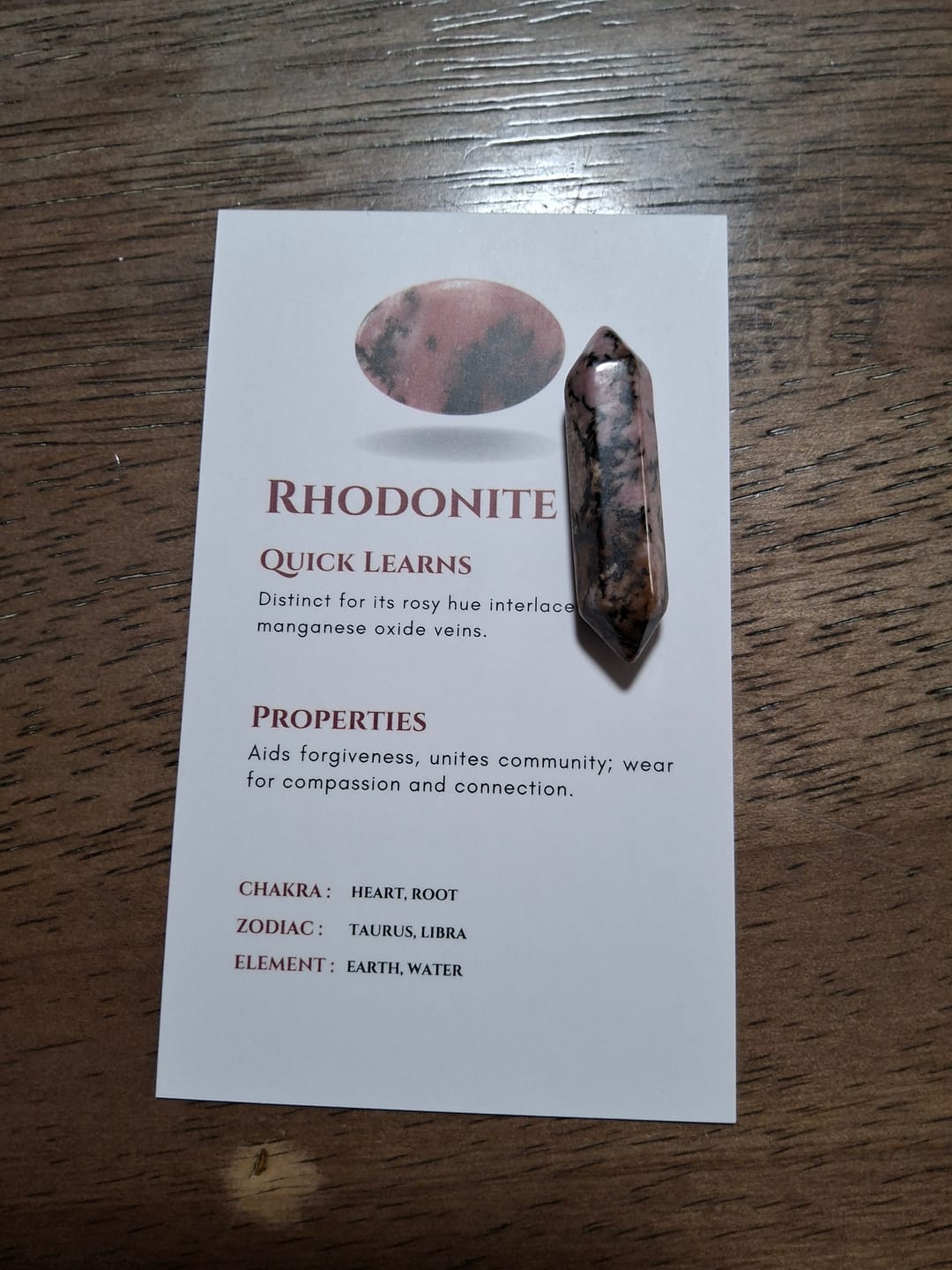 Customer photo review of Mini Crystal Double Point