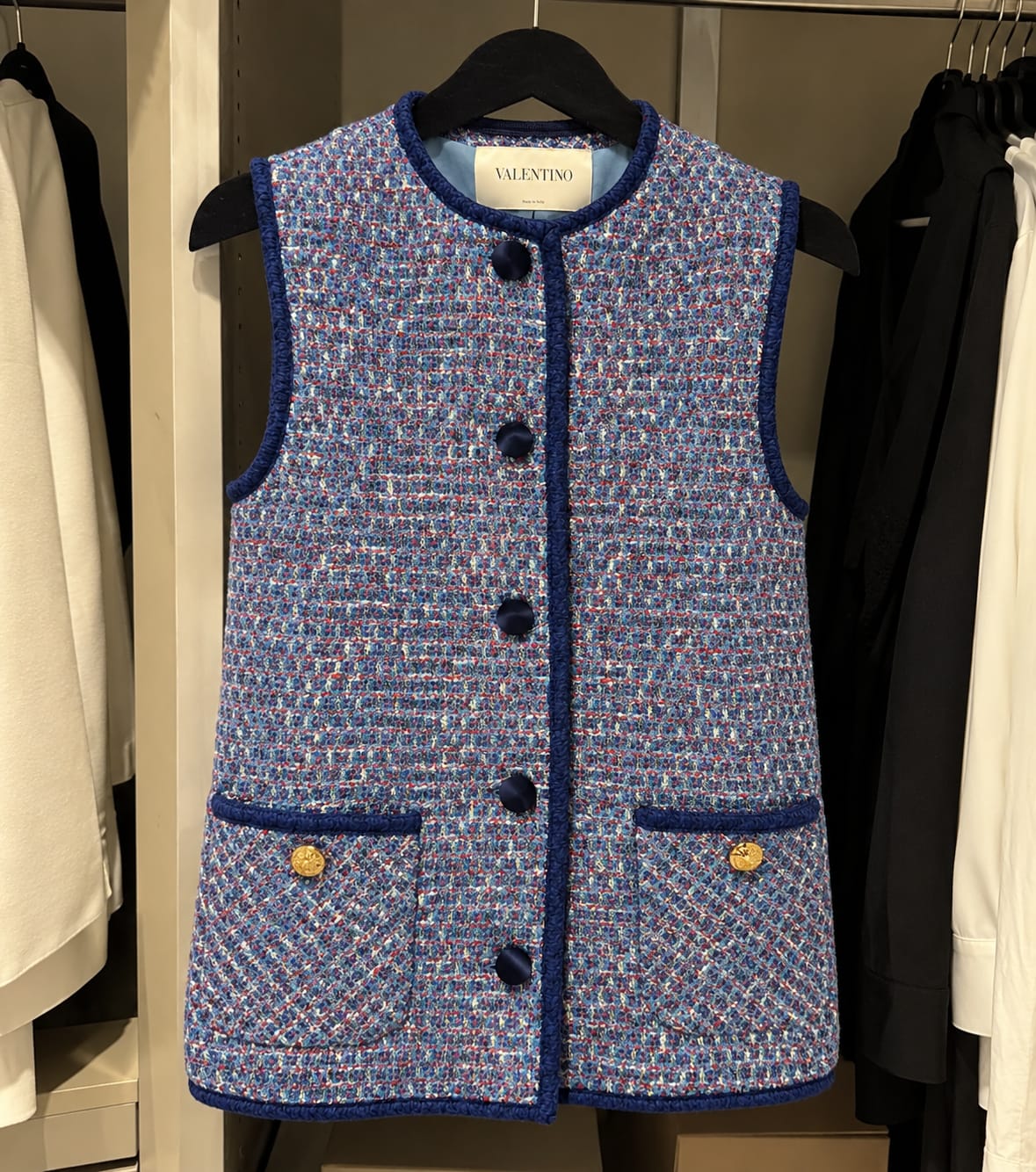 Customer photo review of Valentino Tweed vest