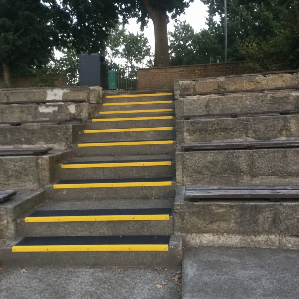 Customer photo review of Aluminium Reinforced GRP Stair Treads Chemical Resistant