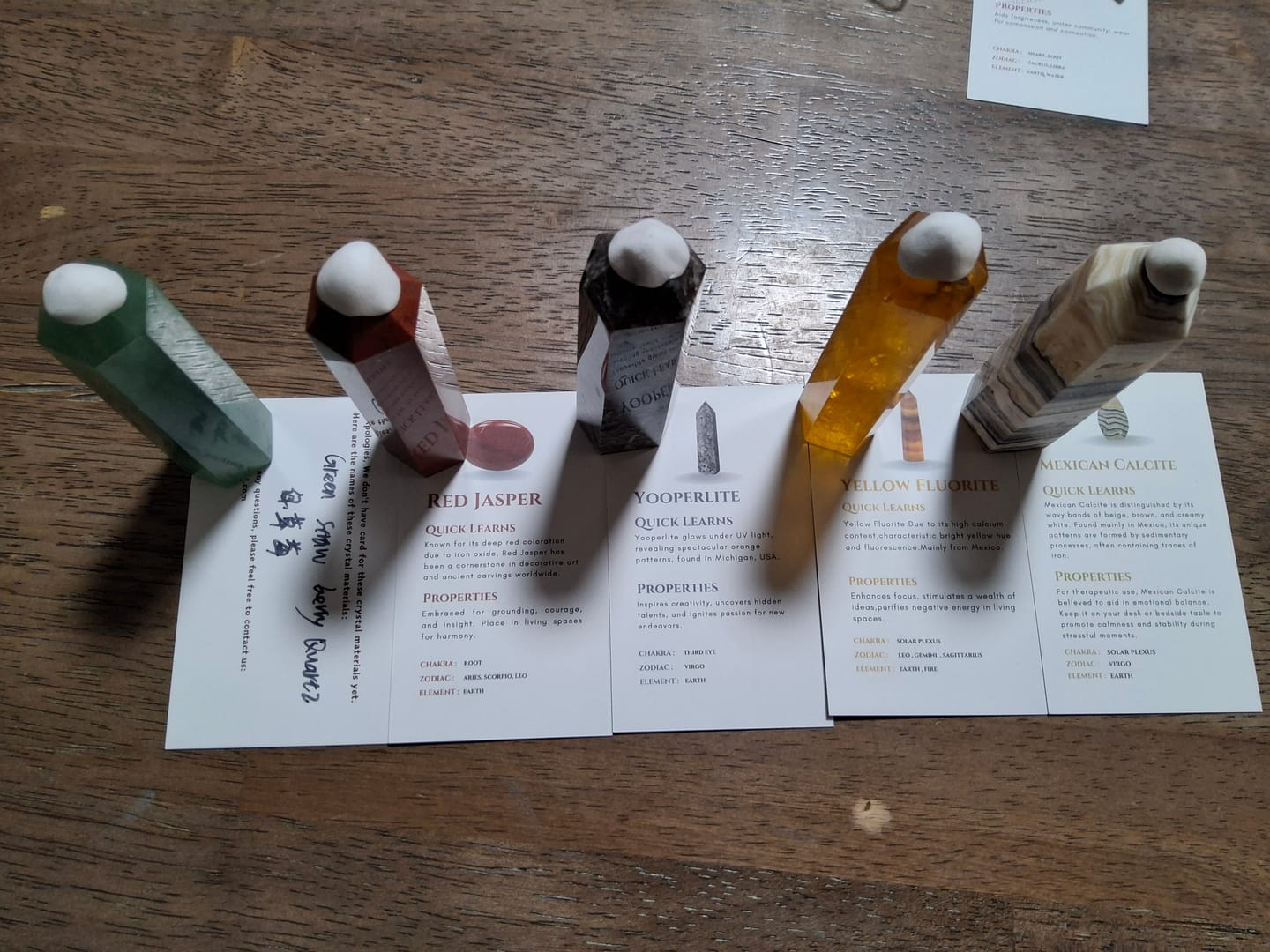 Customer photo review of 5Pcs Mixed Natural Crystal Tower Point Set