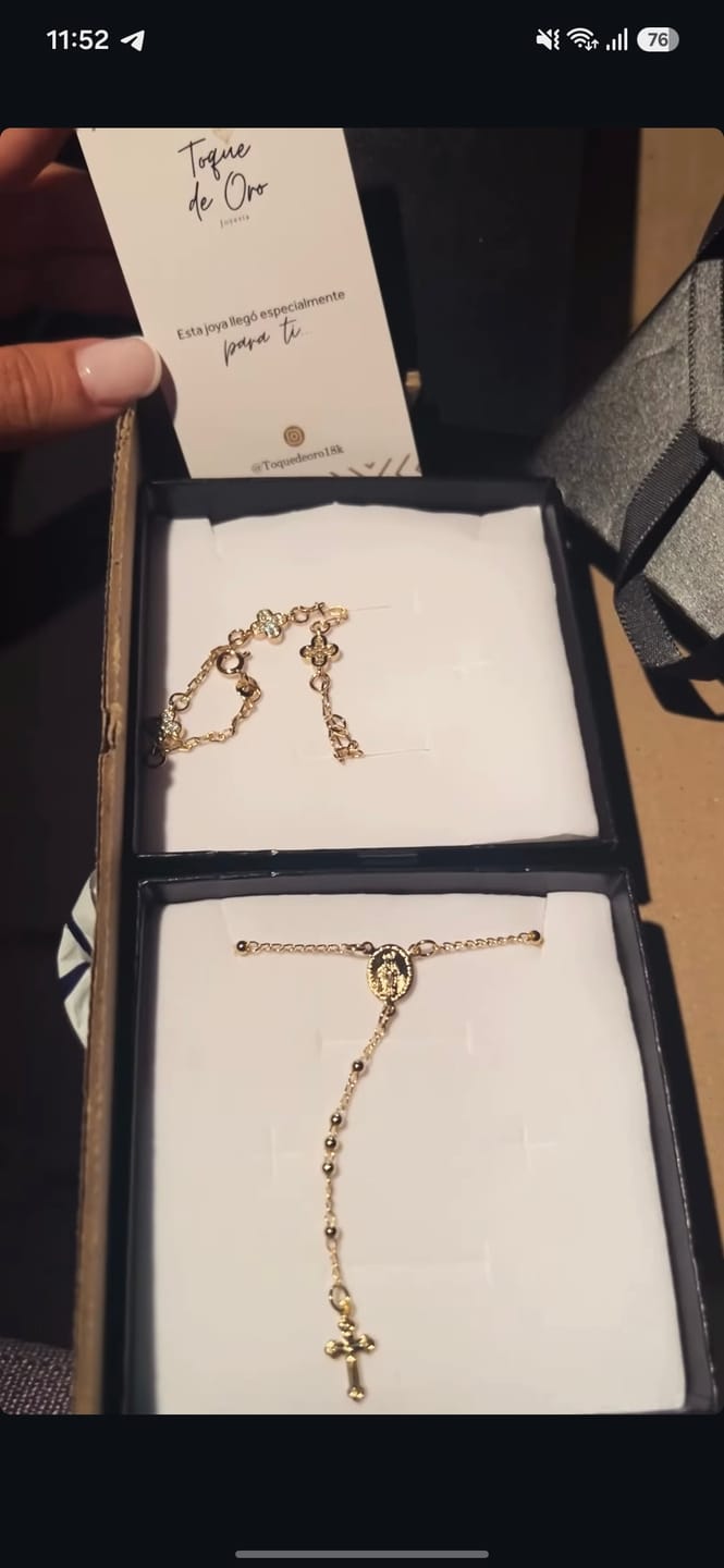 Customer photo review of Pulsera de lujo  trebol 17 cm Verde O Cristal