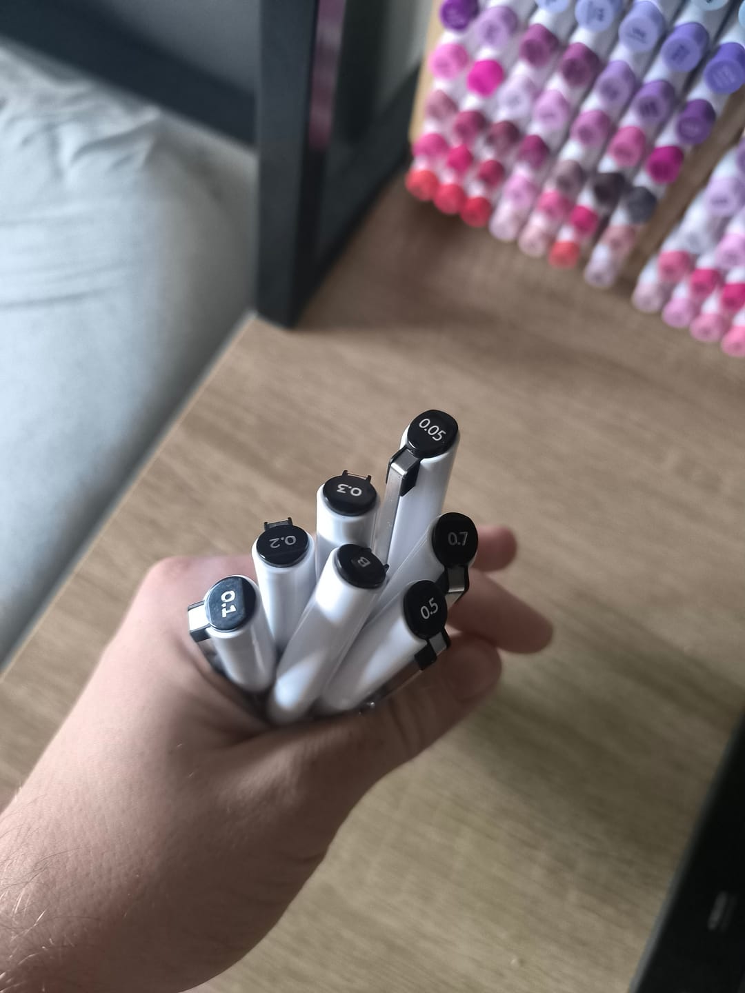 Customer photo review of Ohuhu Fineliner Drawing Pen, 8 Pack