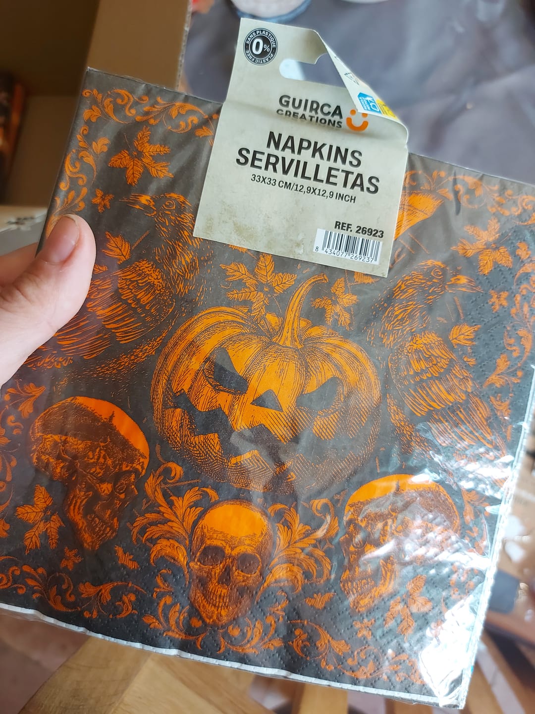 Customer photo review of Halloween Servietten – 4 Designs (Kürbis, Gothic, Candy, Monster)