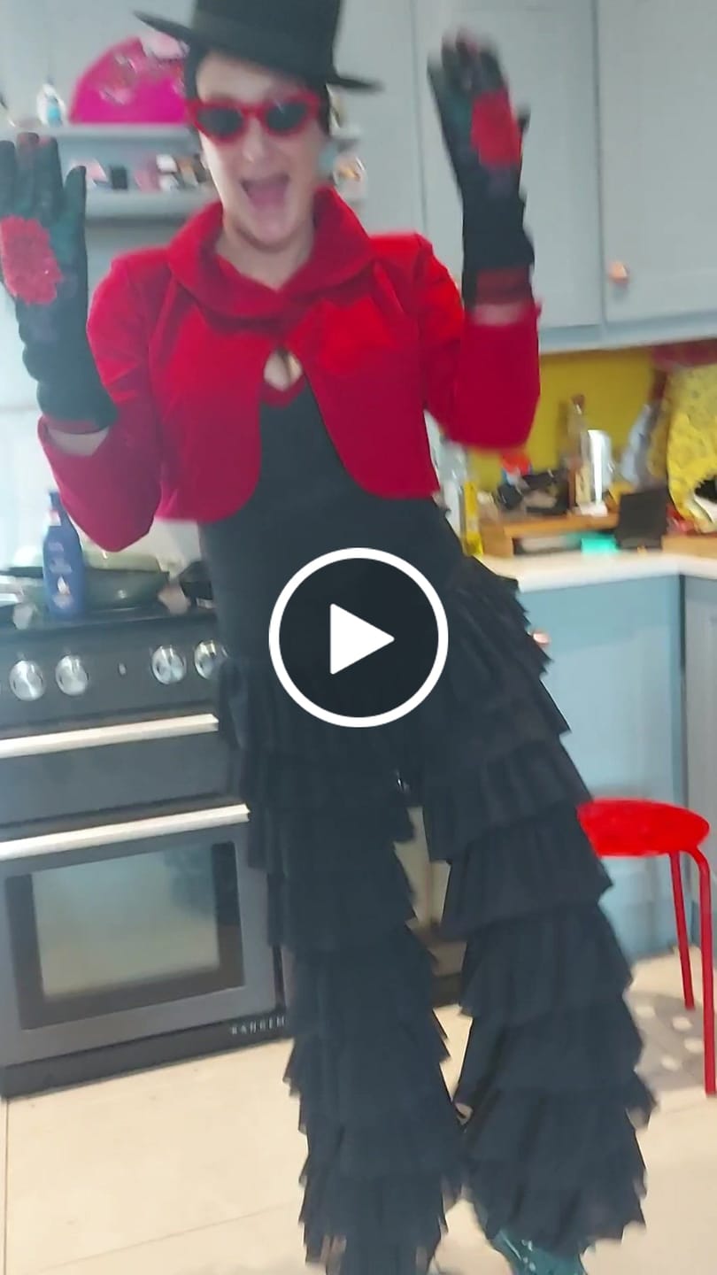 Customer video review of Black Ruffle Flares