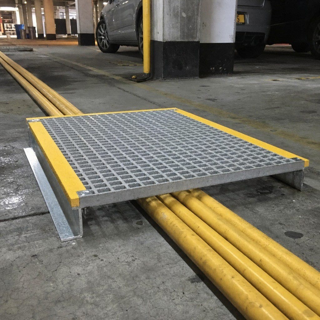 Customer photo review of Anti Slip Step Over Platform GRP 27kg Pipework Access