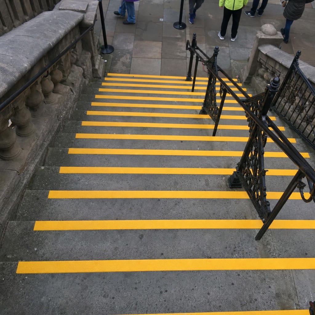 Customer photo review of Anti-Slip Stair Nosing 55 x 55mm GRP Medium Grit, 9 Colours