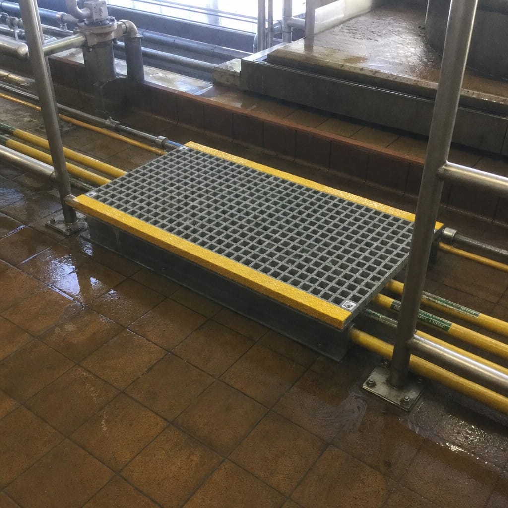 Customer photo review of Anti Slip Step Over Platform GRP 27kg Pipework Access