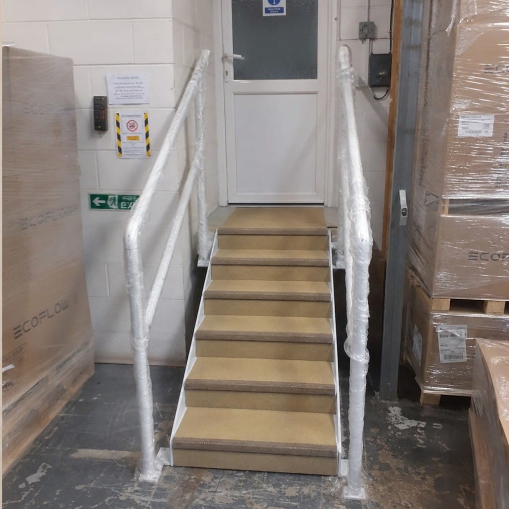 Customer photo review of Anti Slip GRP Stair Tread Covers Multi Colour 10 Year
