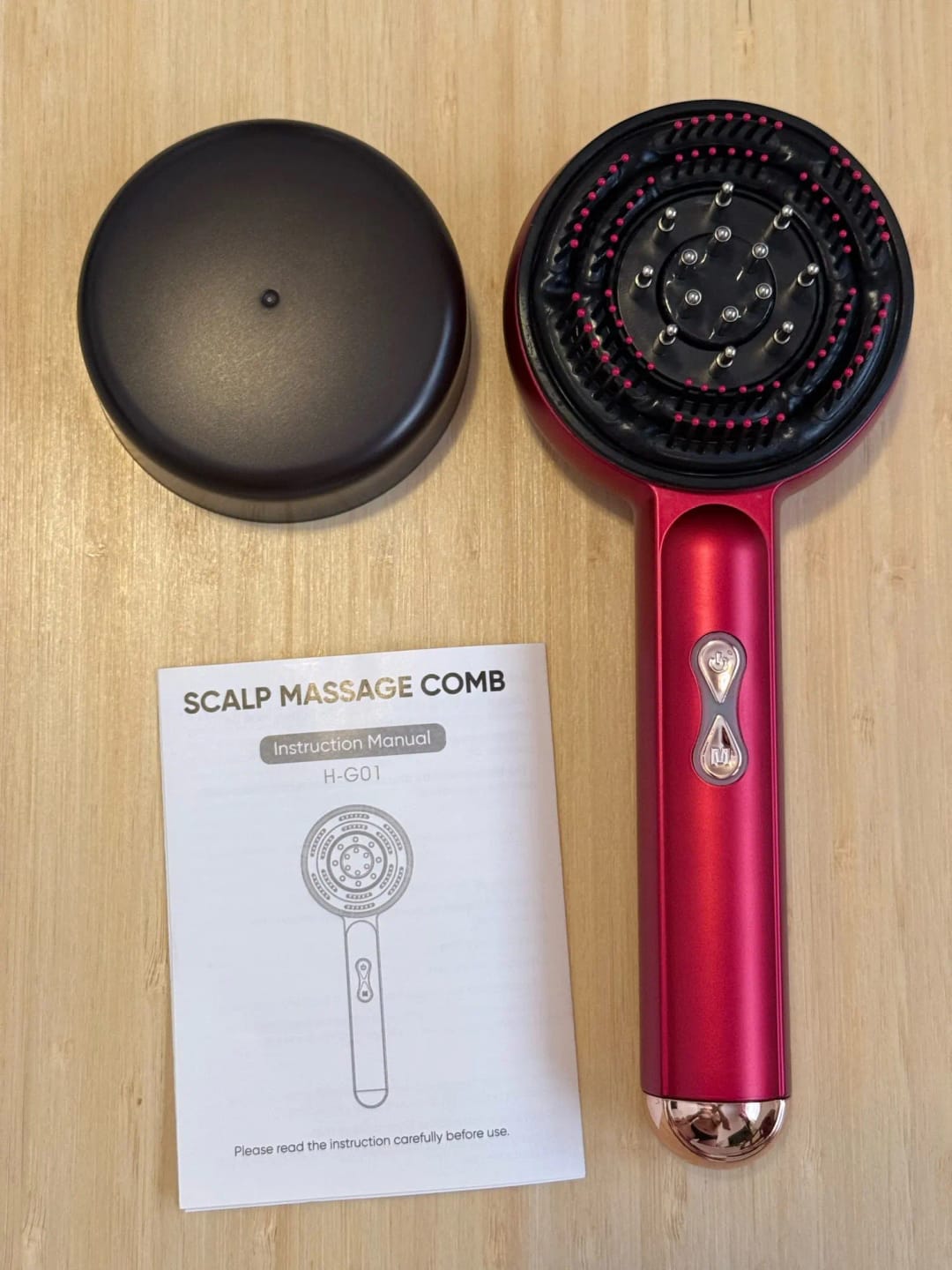 Customer photo review of Estimulador de cabello con luz roja
