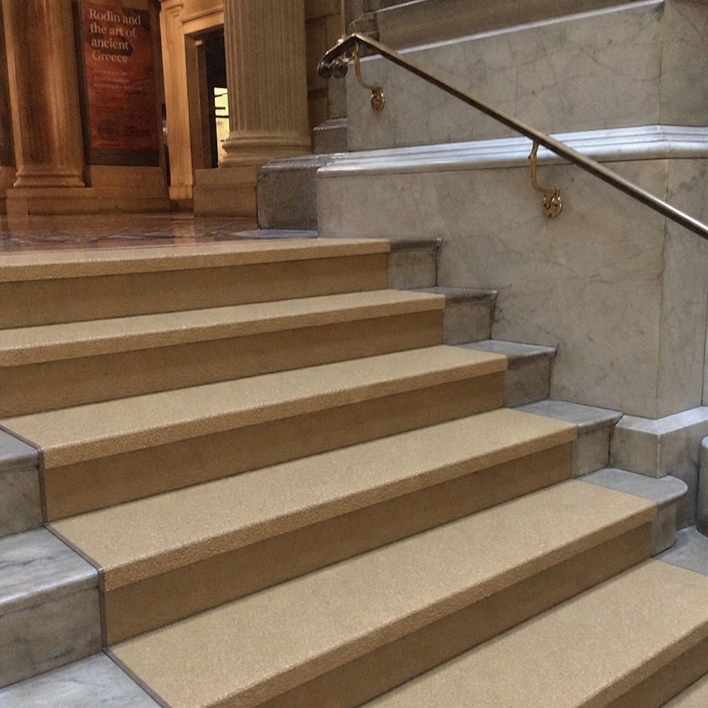 Customer photo review of Anti Slip GRP Stair Tread Covers Multi Colour 10 Year