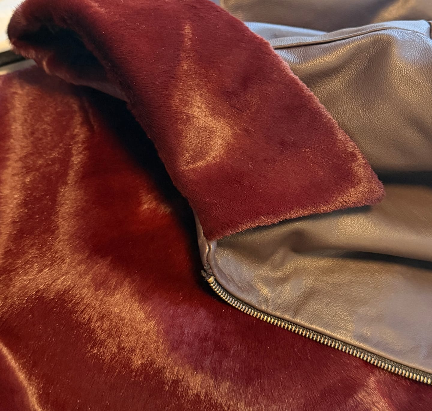 Customer photo review of Cavallino Hair-On Calf, Solid Colors, 2 oz | 20+ Colors