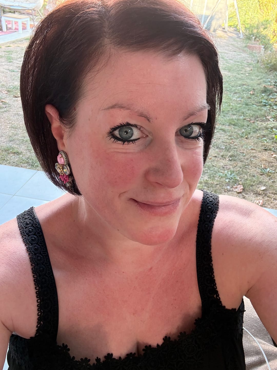 Customer photo review of Zeitlose Soutache-Ohrringe in pastelligem Magenta, Rosa und Hellblau