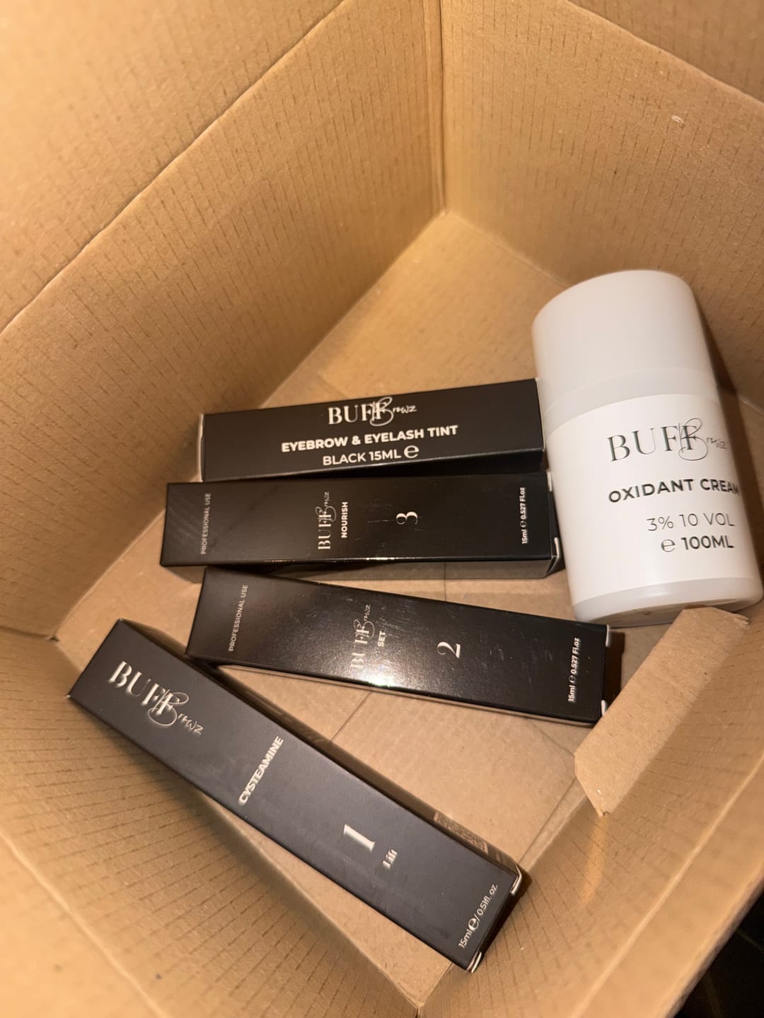 Customer photo review of Cysteamine Brow & Lash Lamination Kit - Step 1 - 15ml