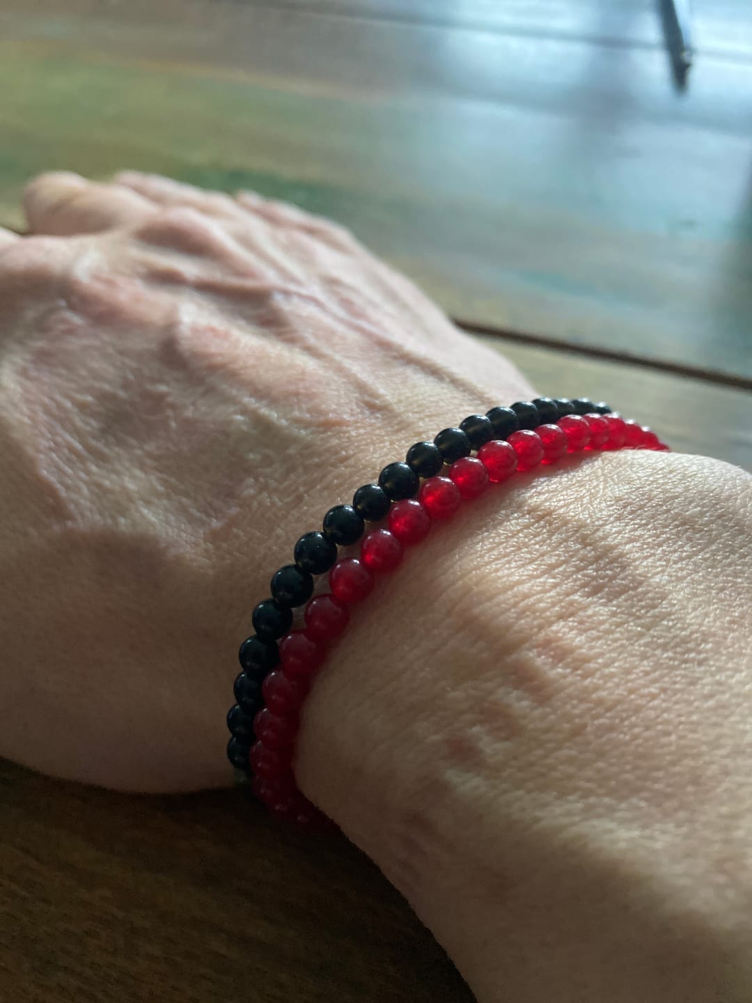 Customer photo review of Karneol Armband - Perlen