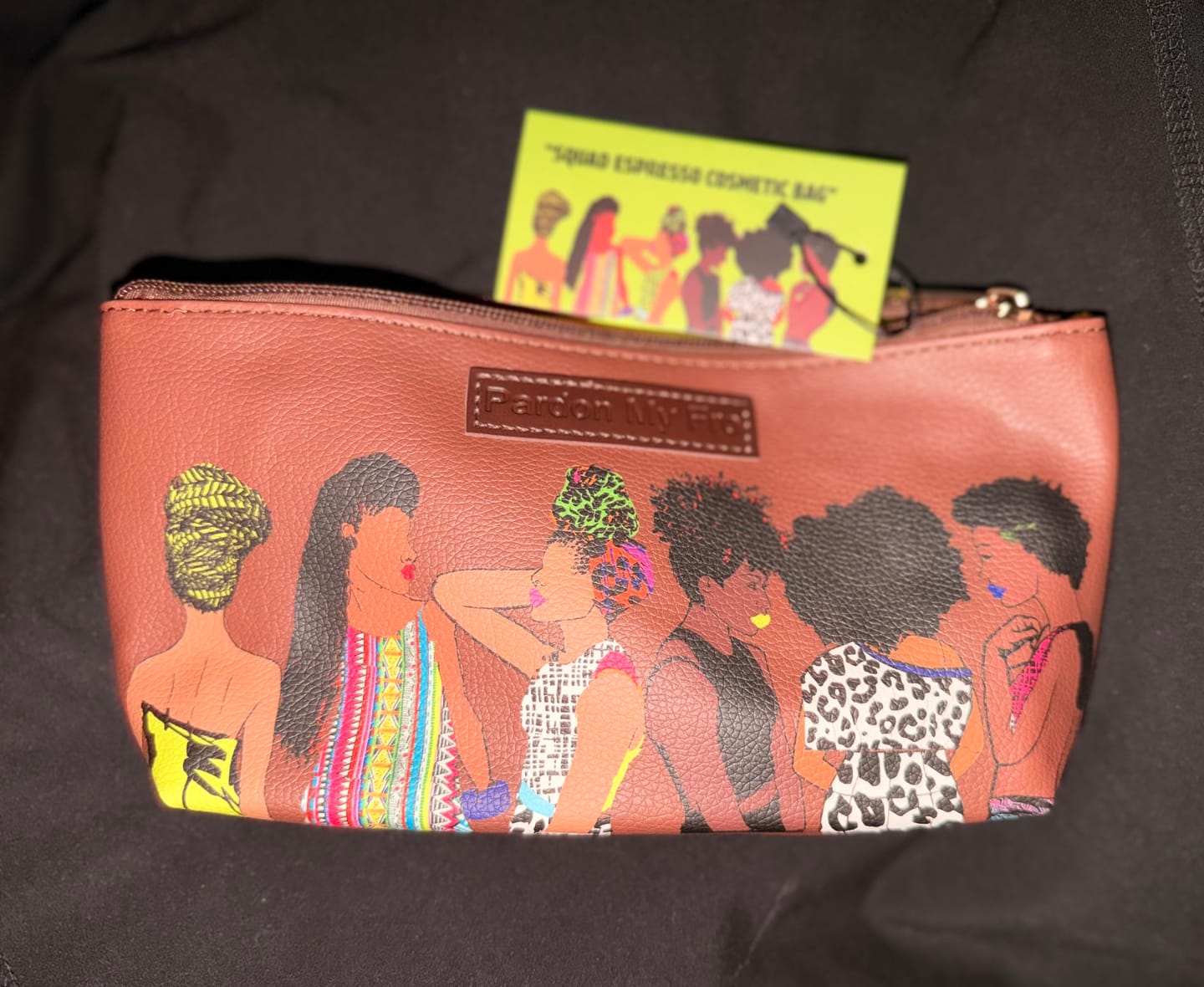 Customer photo review of Squad Espresso Brown Cosmetic Bag