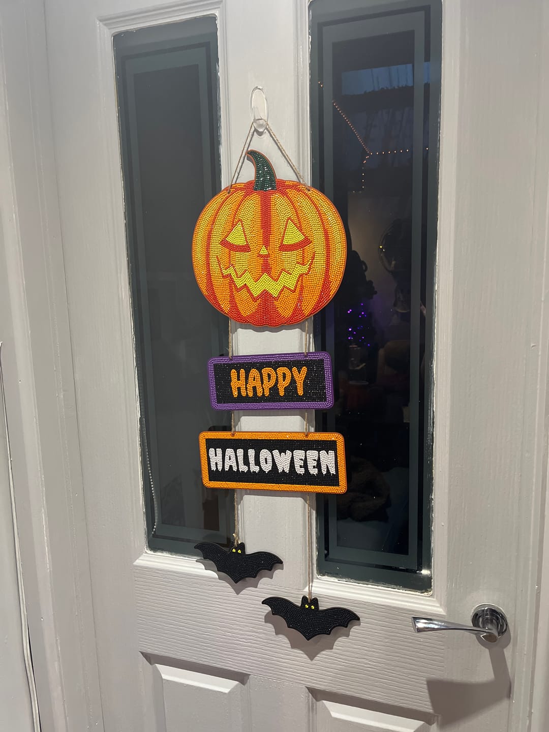 Customer photo review of Happy Halloween Crystal Art Hanging Decoration