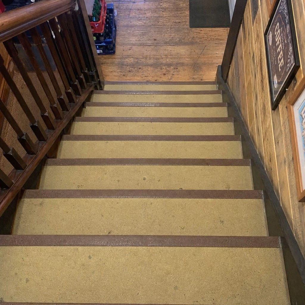 Customer photo review of Anti Slip GRP Stair Tread Covers Multi Colour 10 Year