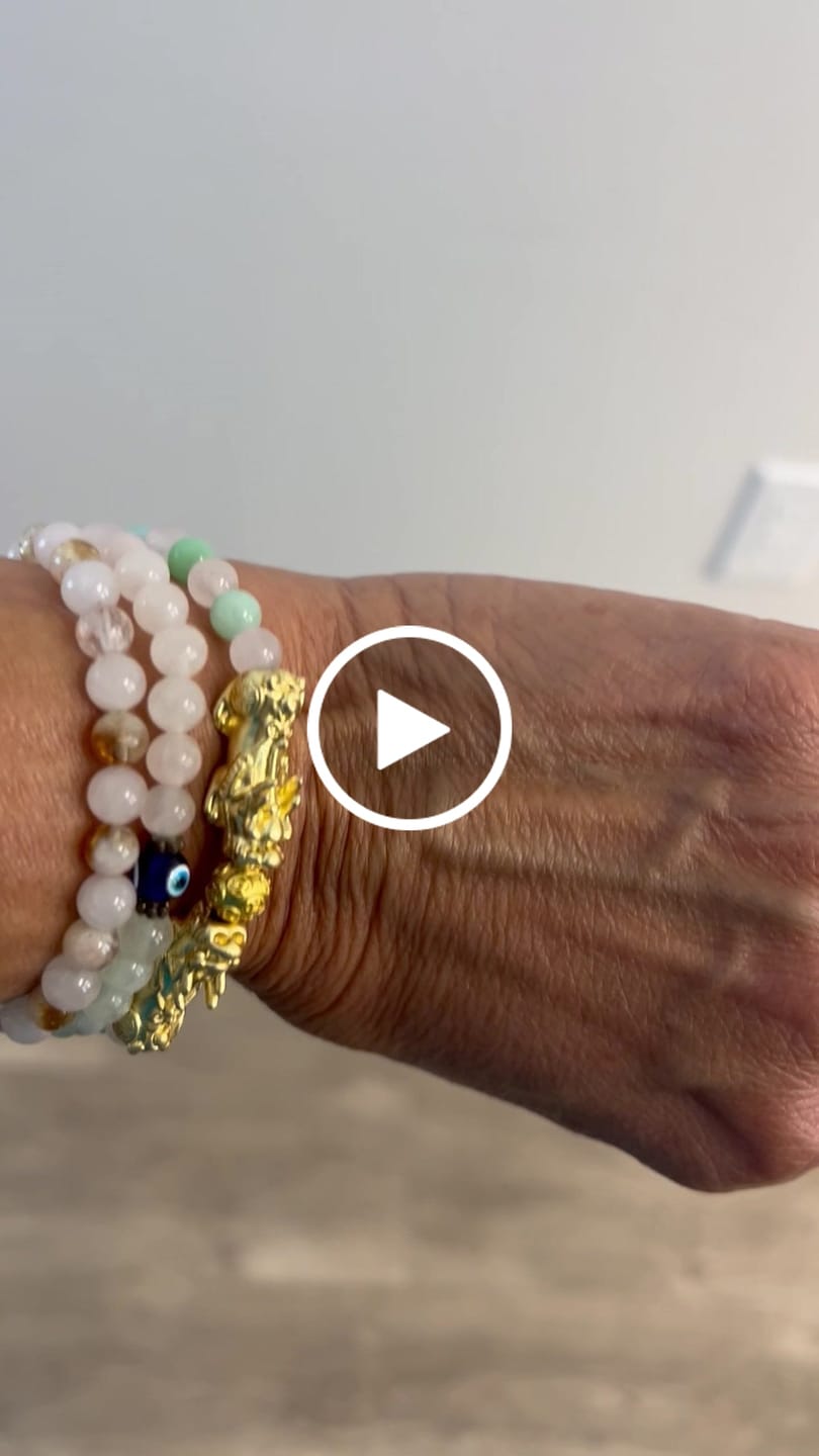 Customer video review of Soulmate Attracting Jade and Rose Quartz Double Pixiu Bracelet