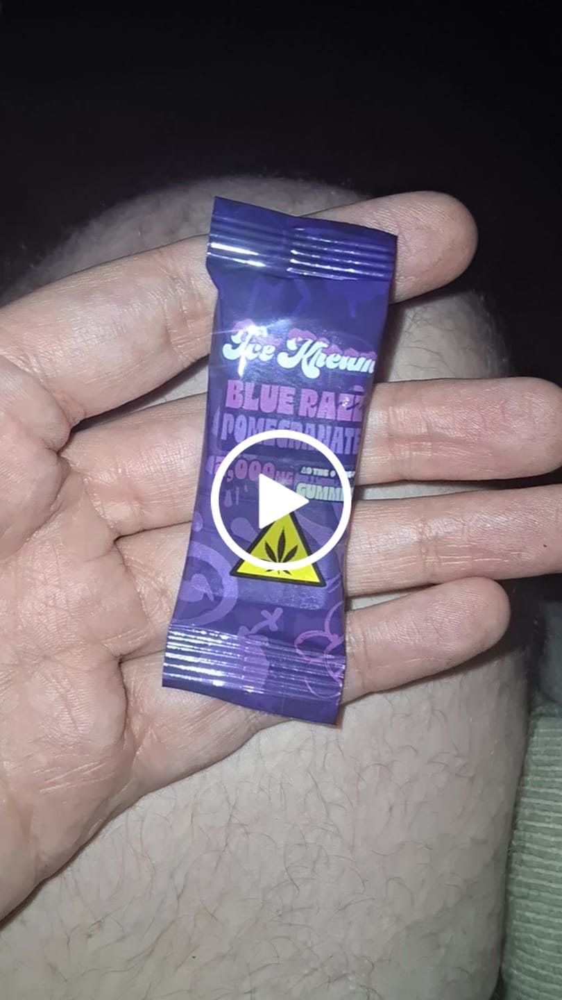 Customer video review of Ice Kream Blue Razz Pomegranate Single 2000mg Gummy