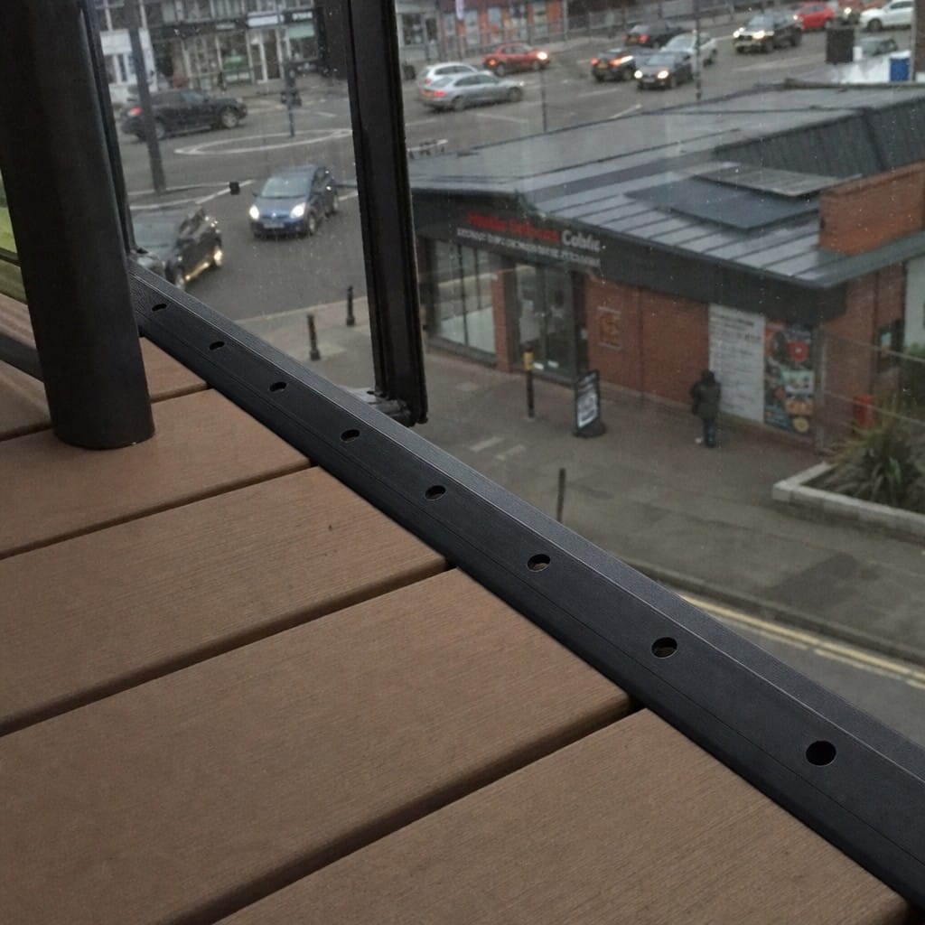 Customer photo review of Safety Decking Nosing 120x45x635mm Black Anti Slip Aluminium
