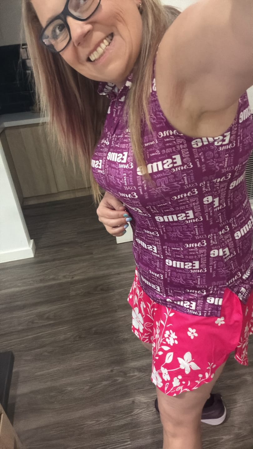 Customer photo review of Custom name amethyst- Women's golf Sleeveless shirt