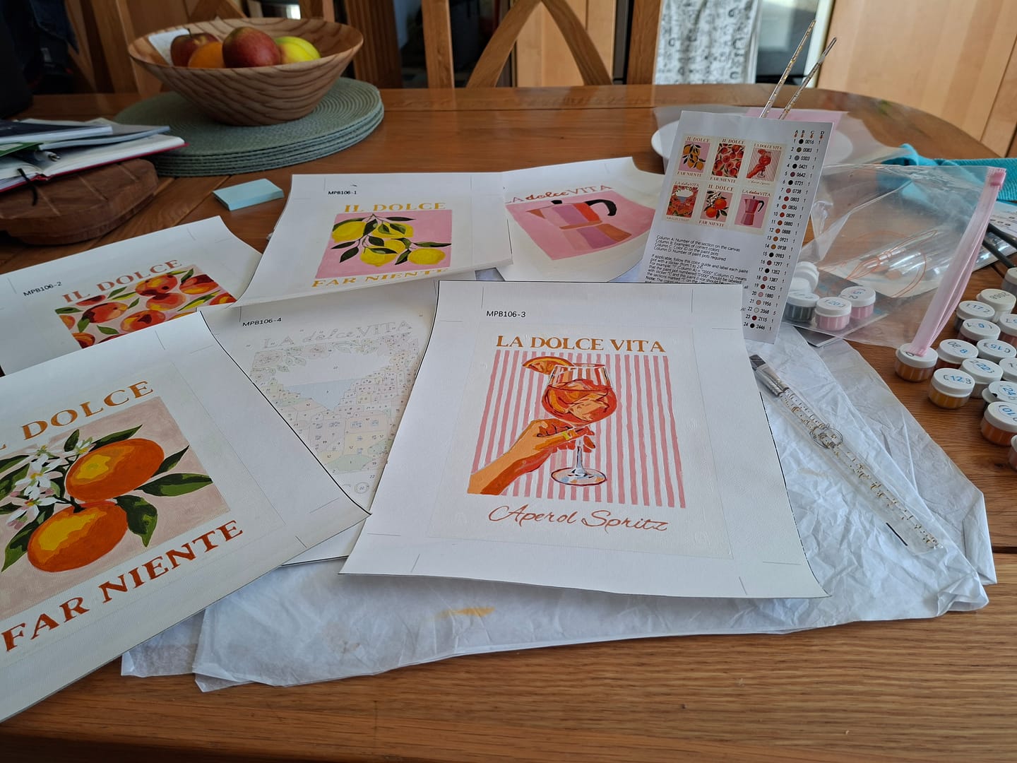 Customer photo review of 6 Mini Paintings - Italian ''Dolce Vita'' Set
