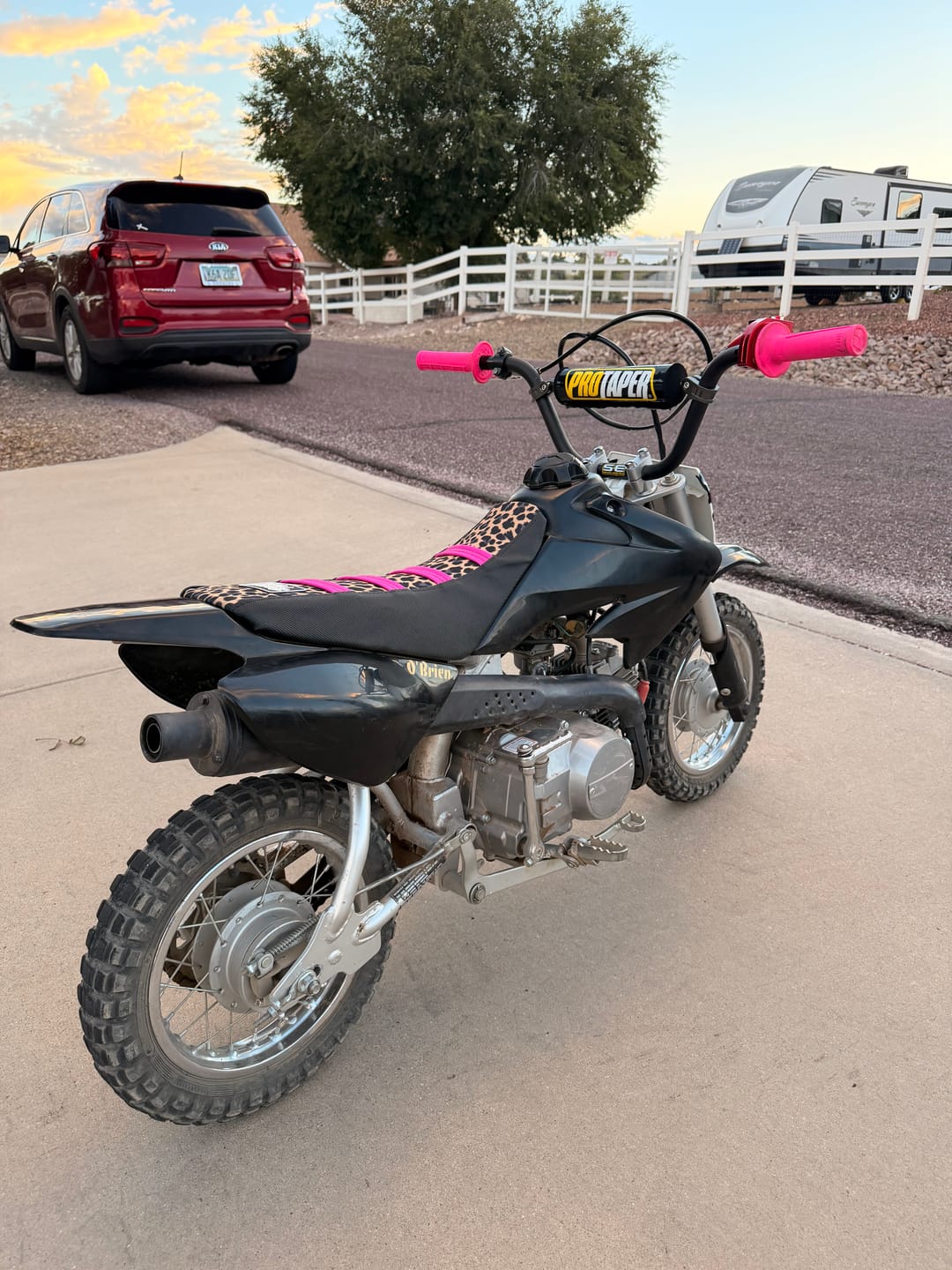 Customer photo review of Custom Seat Cover: 2020 Honda CRF50F