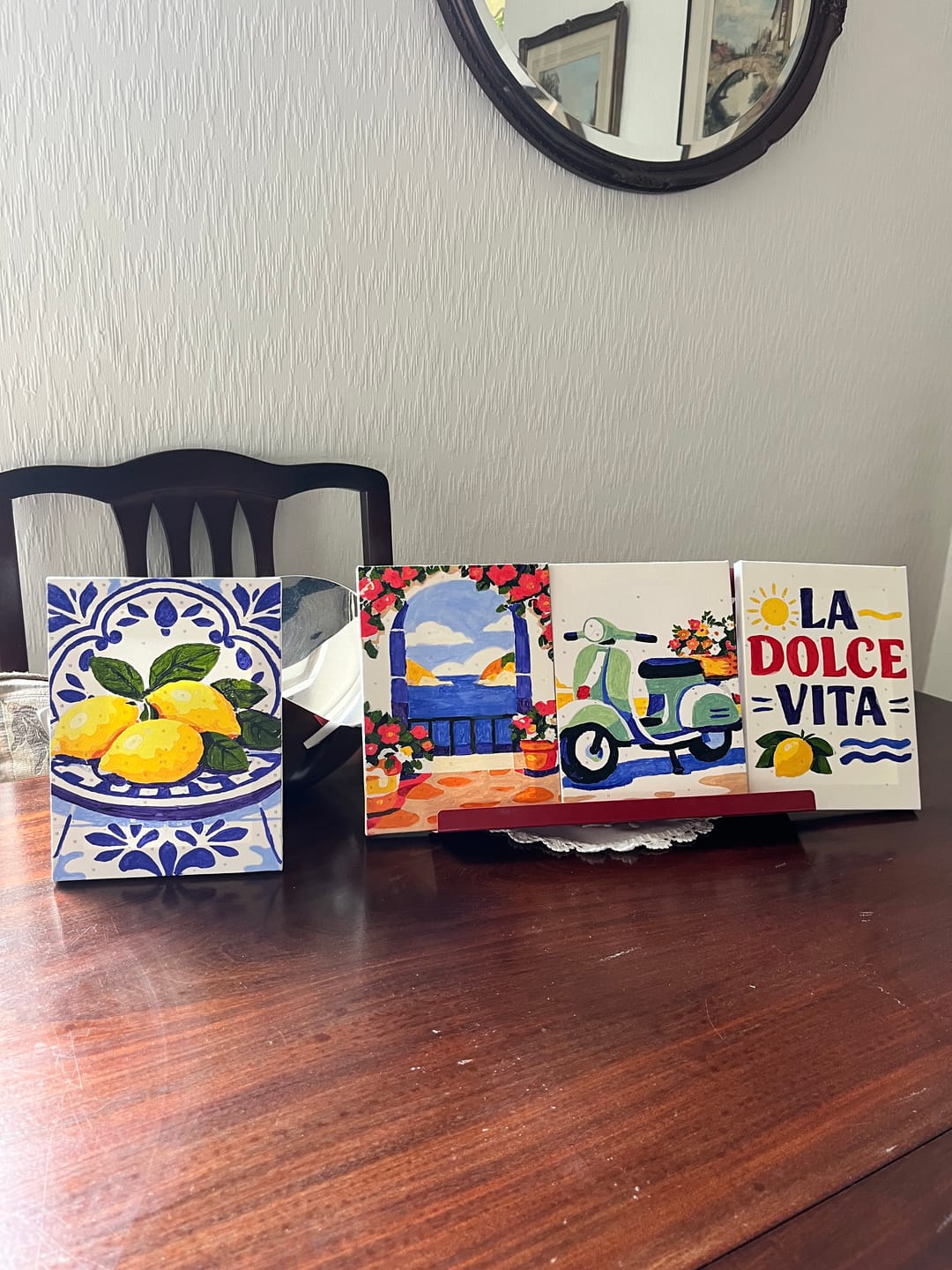 Customer photo review of 6 Mini Paintings - Bella Italia Set