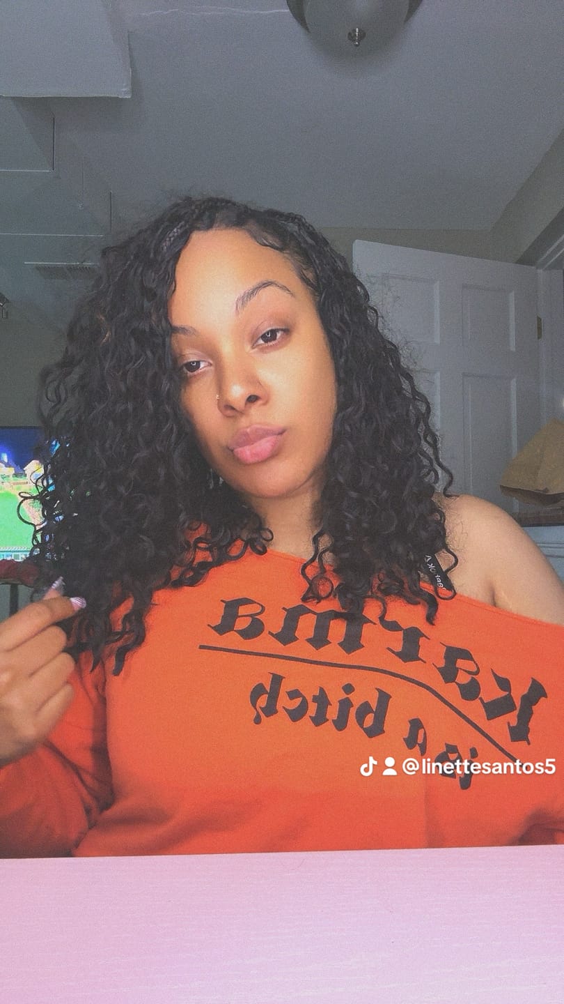 Customer photo review of Spanish Curl Human Crochet Hair