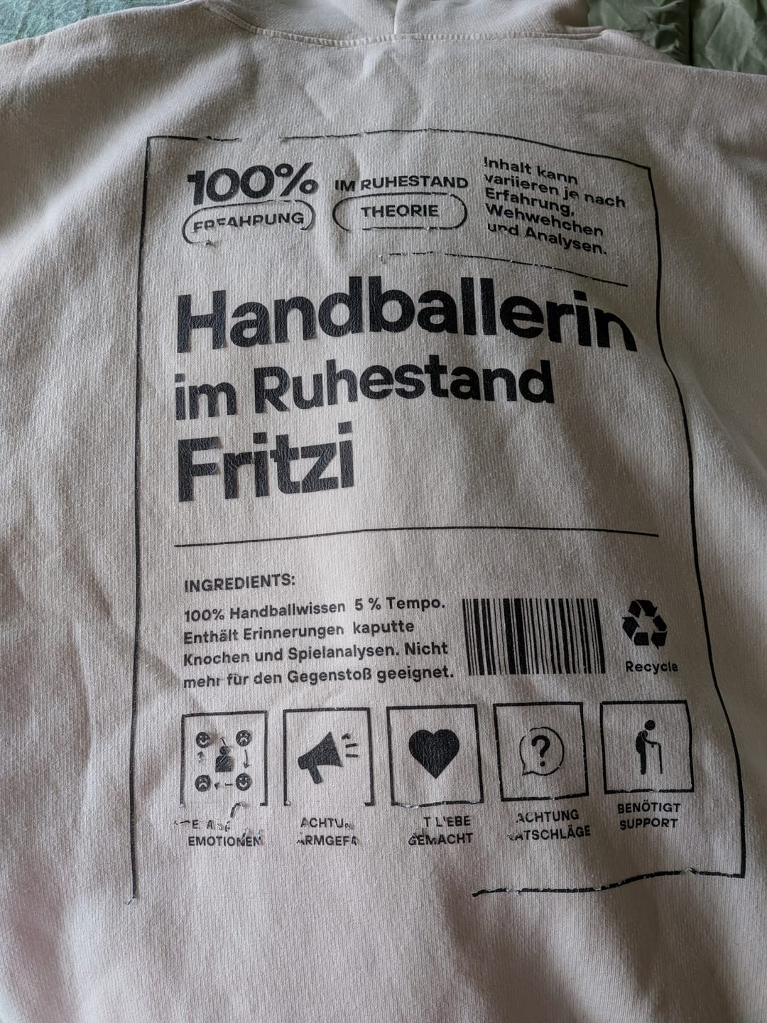 Customer photo review of Handballer/in im Ruhestand – personalisiert