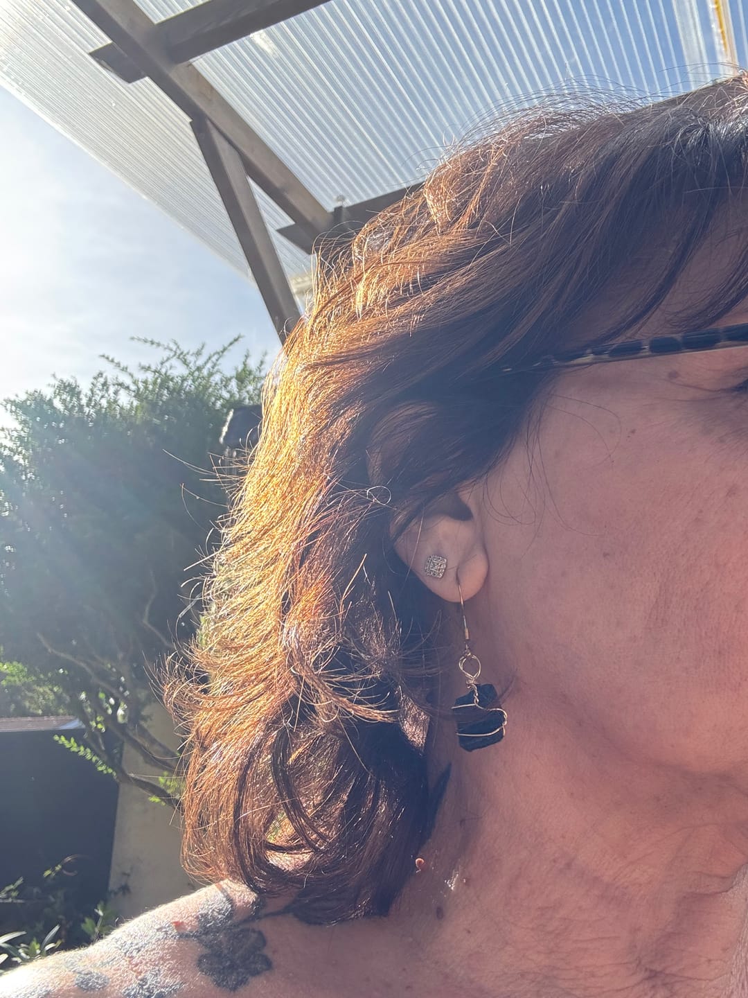 Customer photo review of Boucles d'oreilles - Tourmaline noire brute