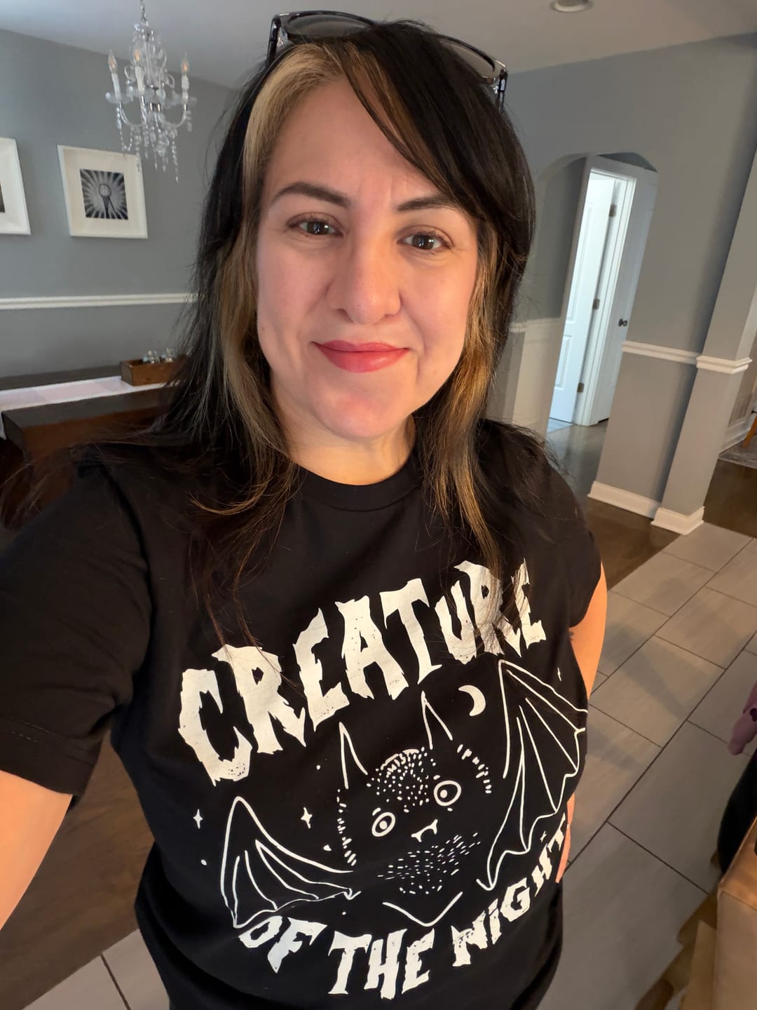 Customer photo review of Creature of The Night Tee