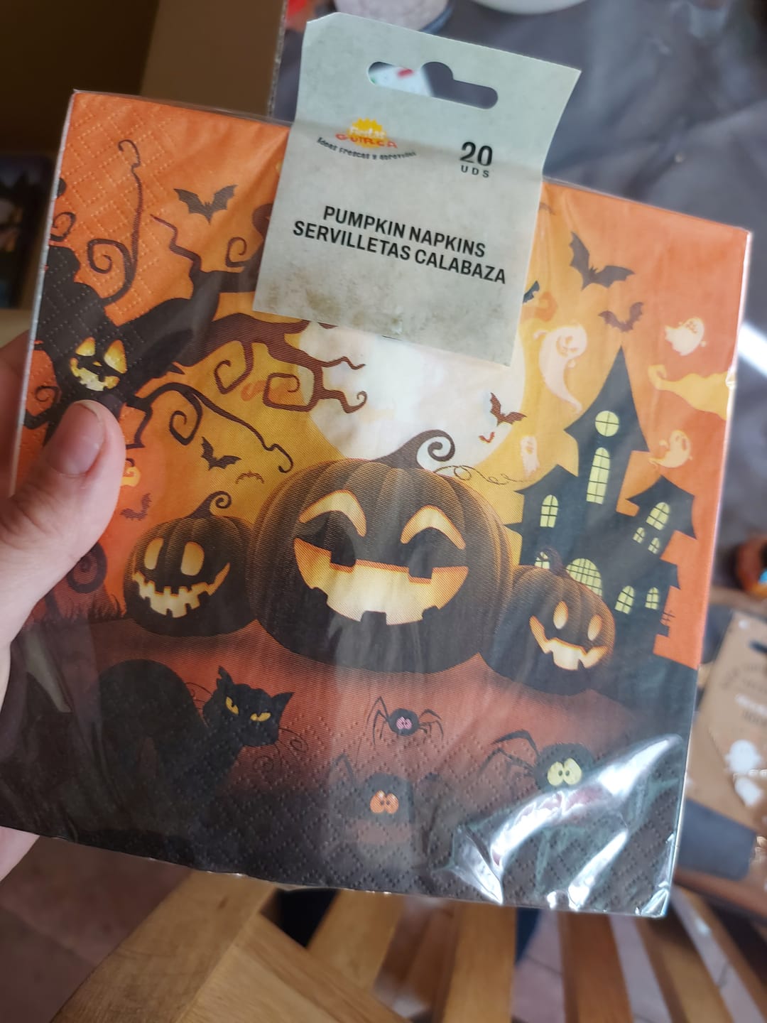 Customer photo review of Halloween Servietten – 4 Designs (Kürbis, Gothic, Candy, Monster)