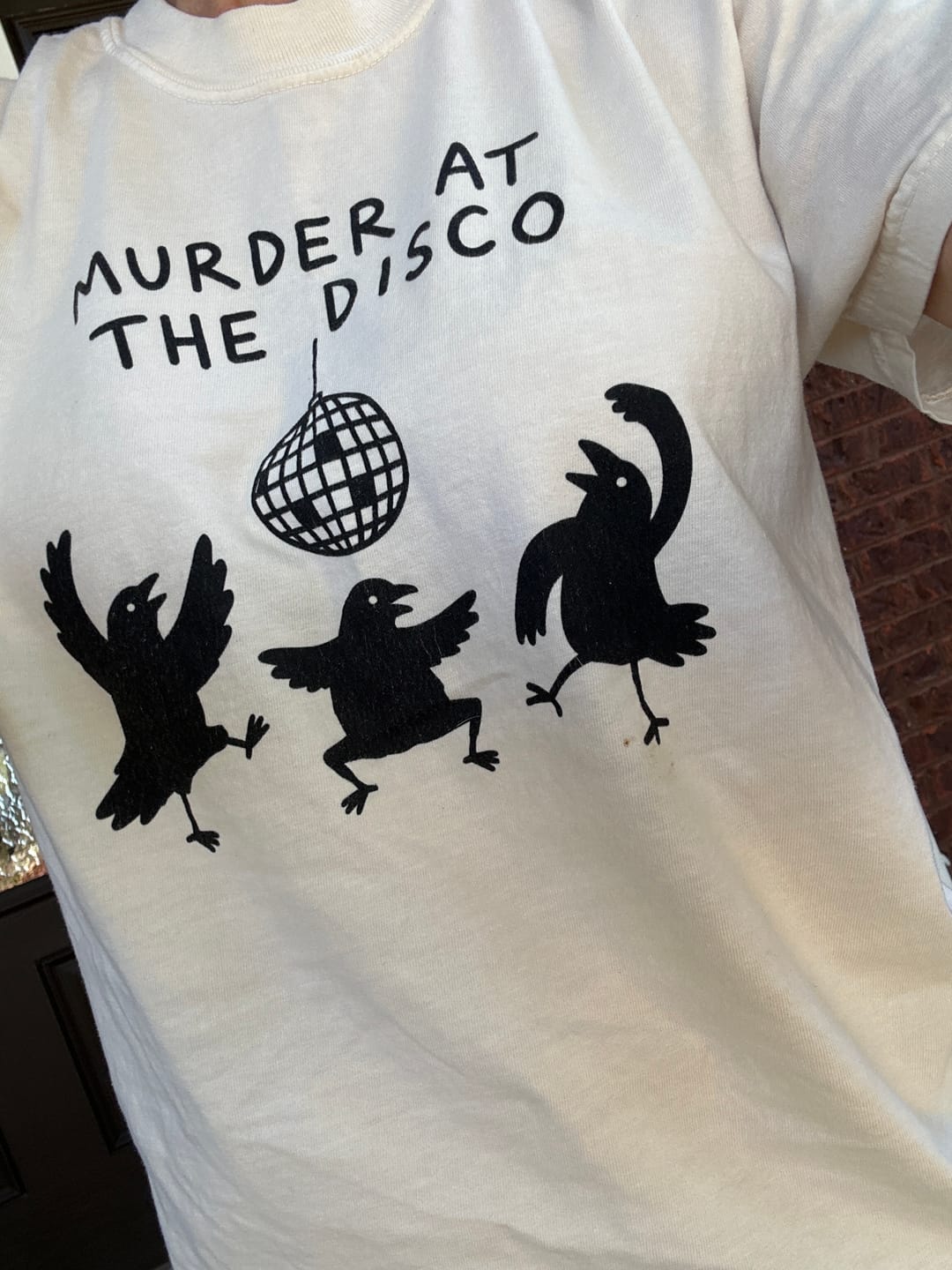 Customer photo review of Murder at the Disco Crow Tshirt
