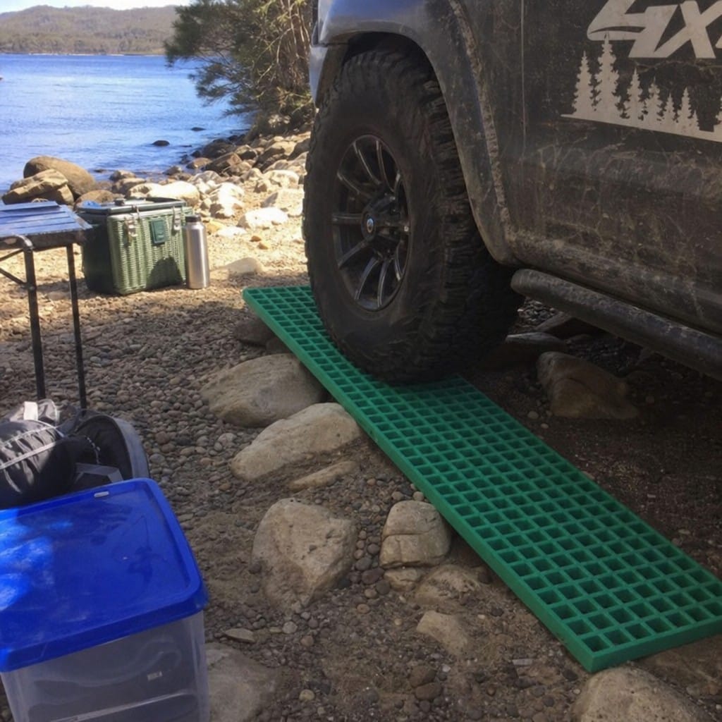 Customer photo review of GRP Bridging Ladders 4kg Fibreglass Support 4x4 Vehicles