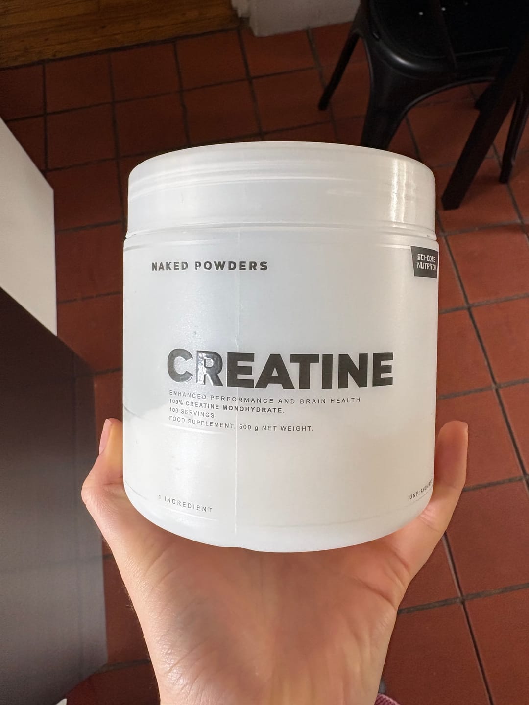 Customer photo review of NAKED CREATINE MONOHYDRATE - 500g | 100 Servings