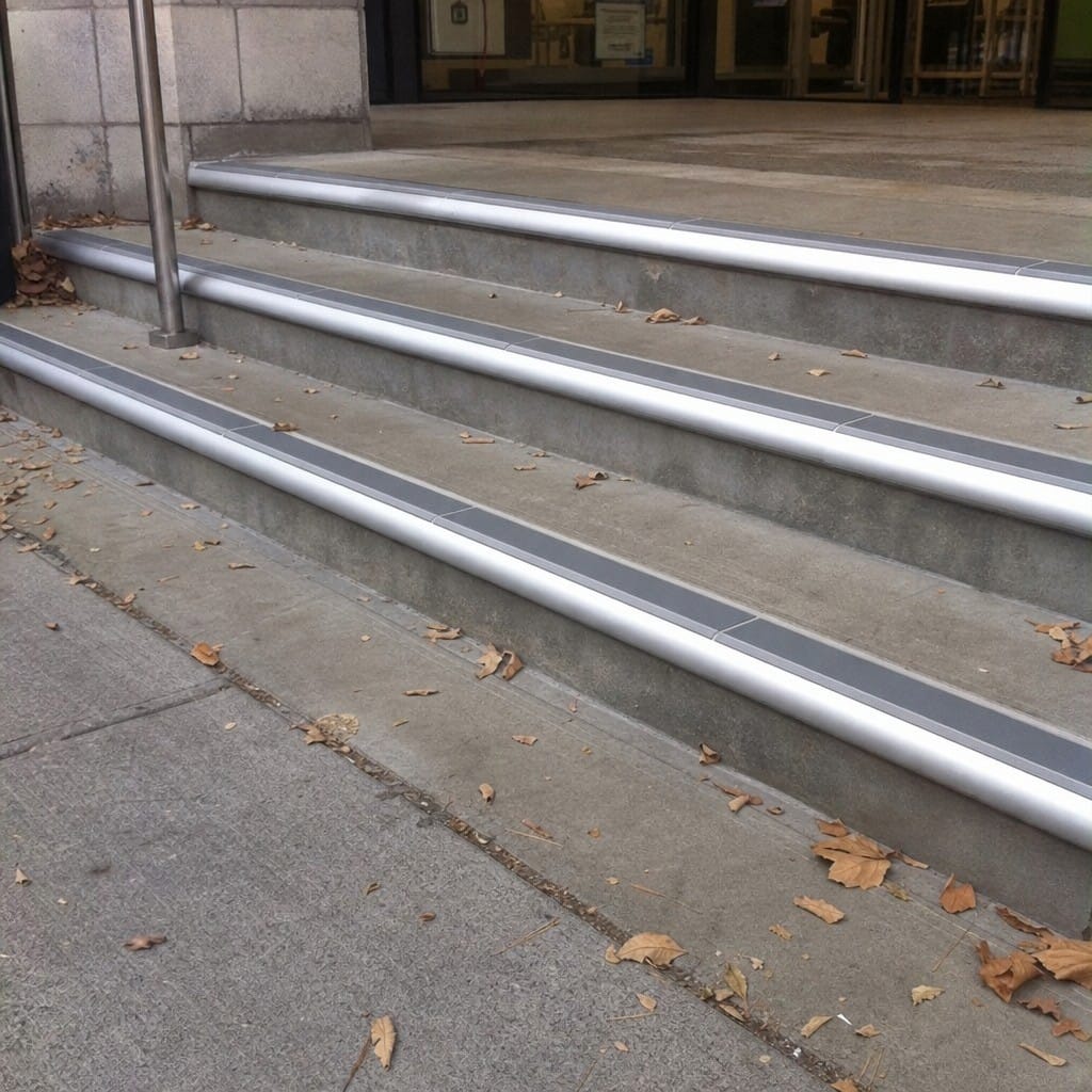 Customer photo review of Bullnose Stair Nosing 2.75m Aluminium Double Channel PVC