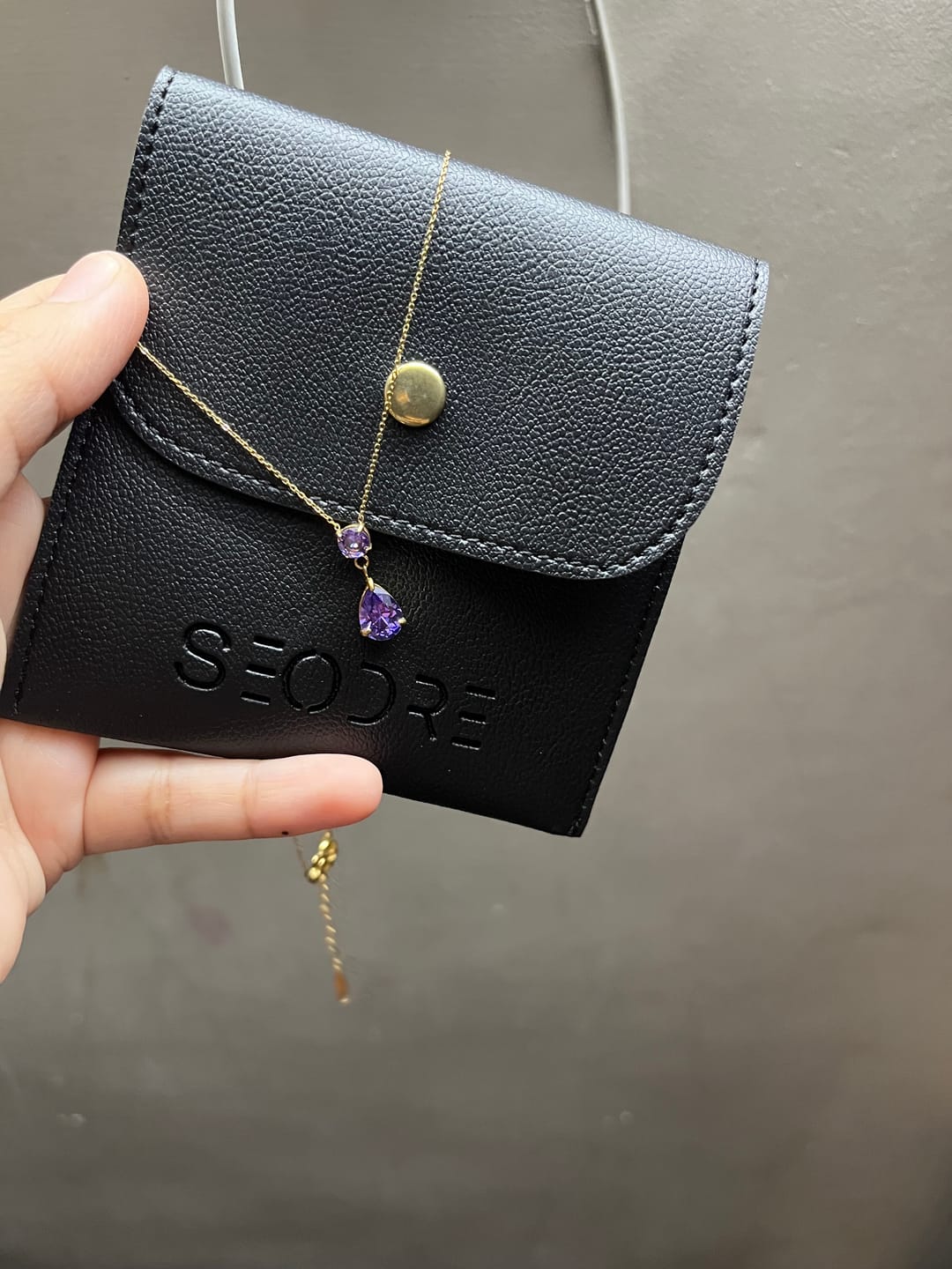 Customer photo review of 🎁  Luxe Faux Pouch