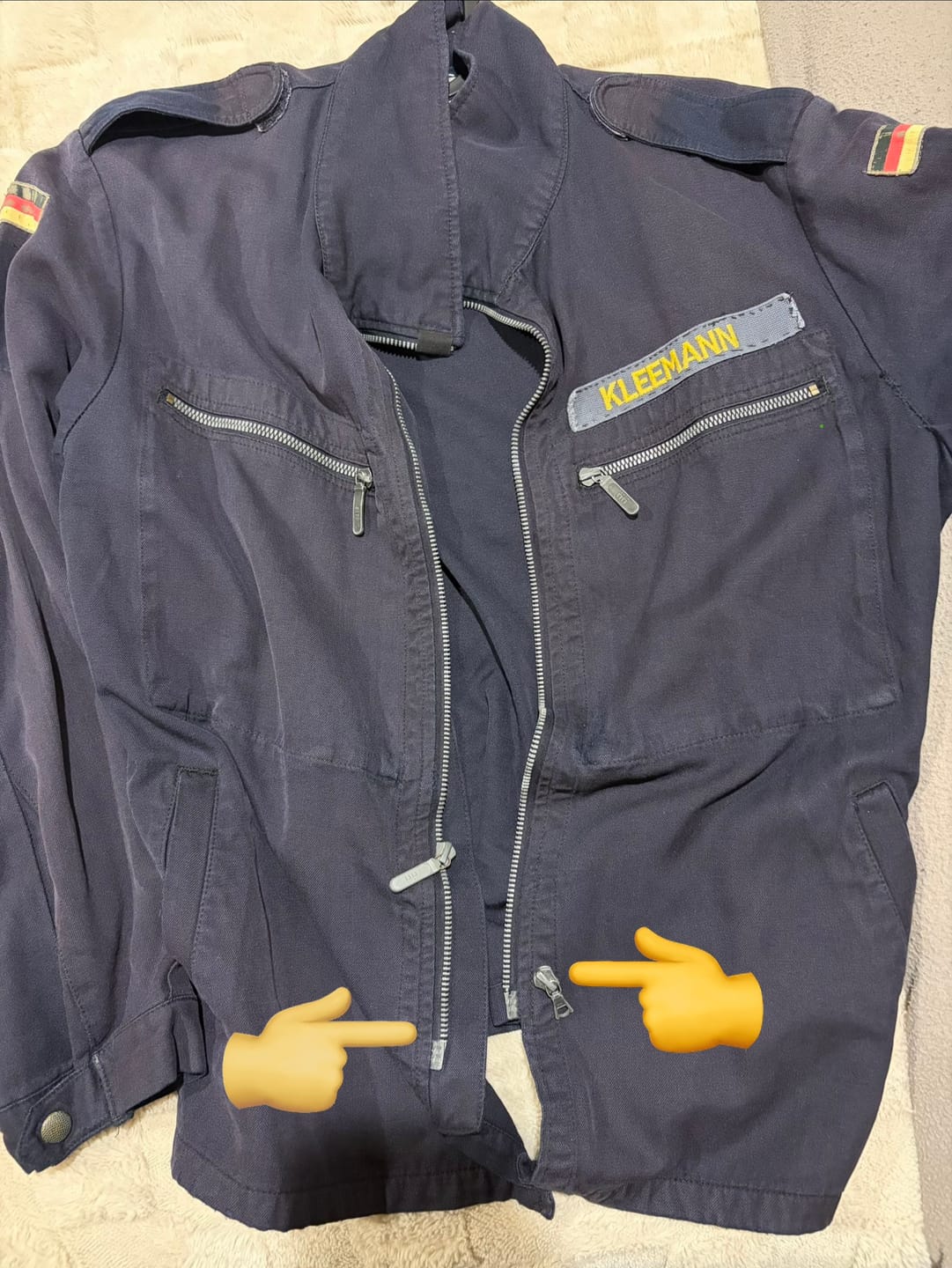 Customer photo review of Genuine German army Marines Jacket Blue Fire resistant Navy Aramid Naval forces