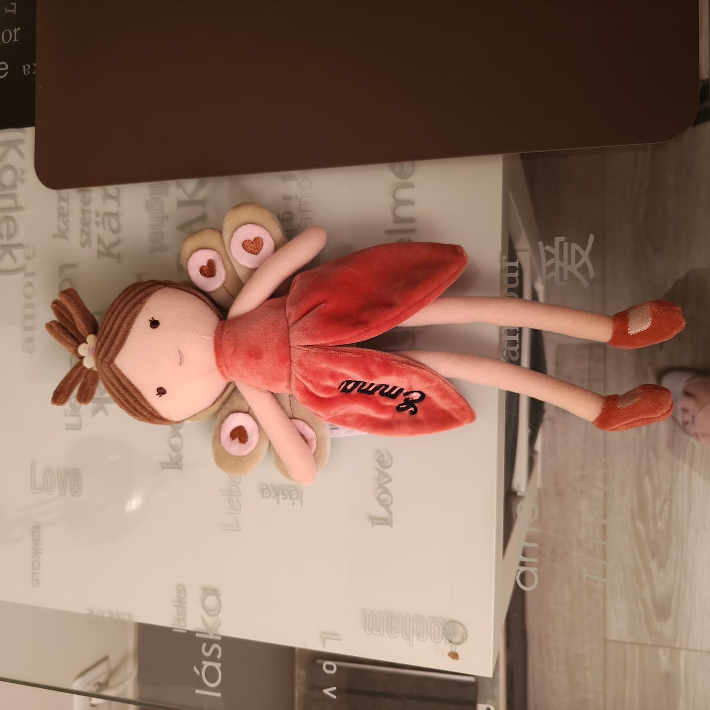 Customer photo review of Peluche fée personnalisée Jollein - Corail