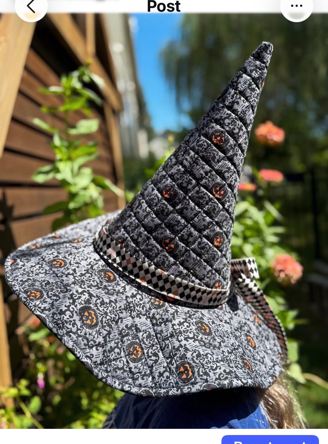 Customer photo review of Spellbound Quilted Witch Hat Sewing Pattern | Digital PDF Pattern